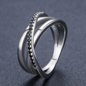 ✨ Multi Layer Four Lines Stacking Cross Stackable Rings for Women, PD048